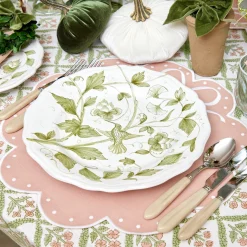 Clearance Mrs. Alice Hand Painted Hummingbird Dinner Plate