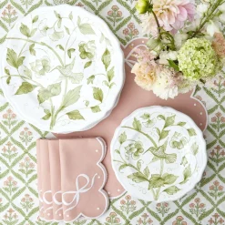 Clearance Mrs. Alice Hand Painted Hummingbird Dinner Plate
