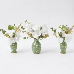 Clearance Mrs. Alice Hand Painted Tole Bud Vases (Set Of 3)