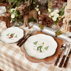 Online Mrs. Alice Heidi & Hans Skier Dinner Plate (Set Of 4)