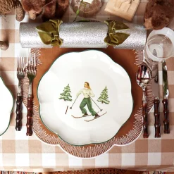 Online Mrs. Alice Heidi & Hans Skier Dinner Plate (Set Of 4)