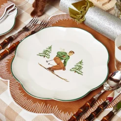 Online Mrs. Alice Heidi & Hans Skier Dinner Plate (Set Of 4)