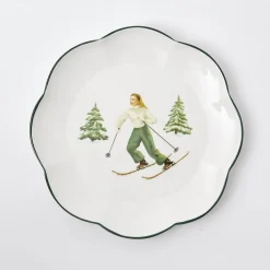 Sale Mrs. Alice Heidi & Hans Skier Dinner Plate (Set Of 4)