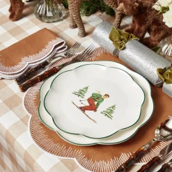 Mrs. Alice Heidi & Hans Skier Starter Plates (Set Of 4)