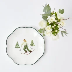 Mrs. Alice Heidi & Hans Skier Starter Plates (Set Of 4)