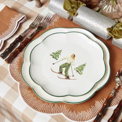 Mrs. Alice Heidi & Hans Skier Starter Plates (Set Of 4)