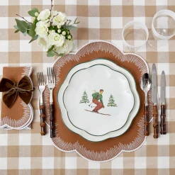 Mrs. Alice Heidi & Hans Skier Starter Plates (Set Of 4)