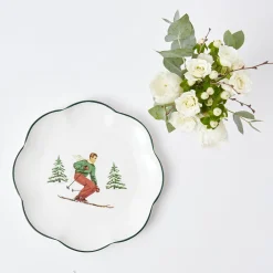 Mrs. Alice Heidi & Hans Skier Starter Plates (Set Of 4)