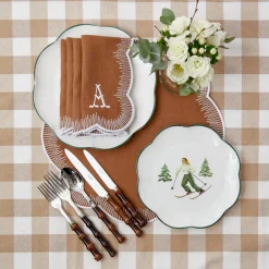 Mrs. Alice Heidi & Hans Skier Starter Plates (Set Of 4)