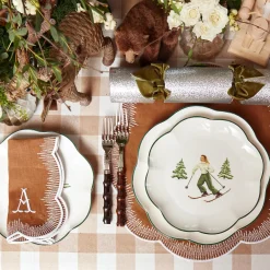 Mrs. Alice Heidi & Hans Skier Starter Plates (Set Of 4)