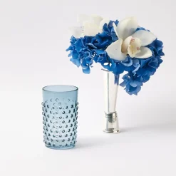 Outlet Mrs. Alice Hobnail Navy Glasses (Set Of 6)
