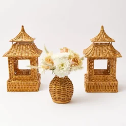 New Mrs. Alice Honey Rattan Pagoda Lantern