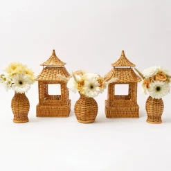 Hot Mrs. Alice Honey Rattan Vase (Set Of 3)
