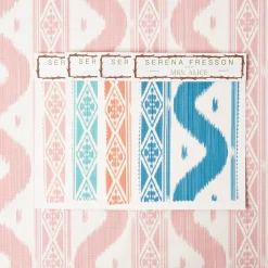 Outlet Mrs. Alice Ikat Stripe Fabric