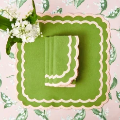 Online Mrs. Alice Isla Green & Pink Placemats & Napkins (Set Of 4)
