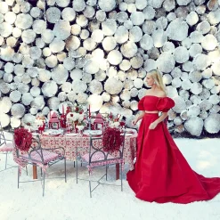 Mrs. Alice Large Ruby Red Velvet Bow