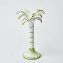 Outlet Mrs. Alice Large White Palm Candle Holder