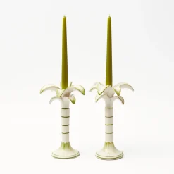 Outlet Mrs. Alice Large White Palm Candle Holder