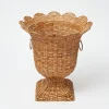 Discount Mrs. Alice Liliana Scalloped Rattan Urn