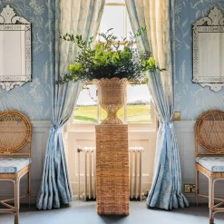 Best Mrs. Alice Liliana Scalloped Rattan Pedestal And Urn