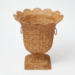 Hot Mrs. Alice Liliana Scalloped Rattan Urn