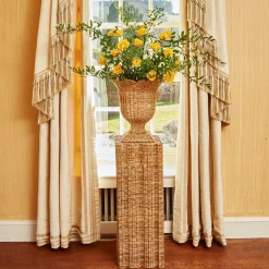 Hot Mrs. Alice Liliana Scalloped Rattan Urn