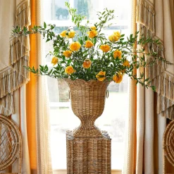 Hot Mrs. Alice Liliana Scalloped Rattan Urn