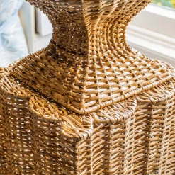 Best Mrs. Alice Liliana Scalloped Rattan Pedestal And Urn