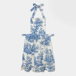 Mrs. Alice Lilibet Toile Frilled Apron