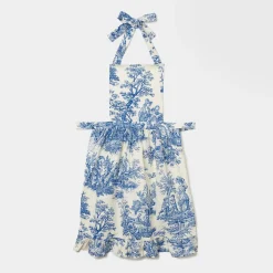 Mrs. Alice Lilibet Toile Frilled Apron