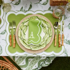 Hot Mrs. Alice Lily Of The Valley & Serena Green Applique Linen Set
