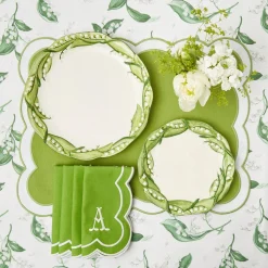 Clearance Mrs. Alice Lily Of The Valley Dinner & Starter Plates (Set Of 4)