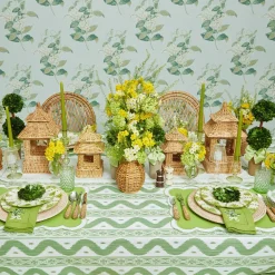 Best Mrs. Alice Lily Of The Valley Green Linen Napkins (Set Of 4)