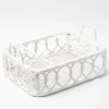 Discount Mrs. Alice Lorenzo White Rattan Drinks Tray
