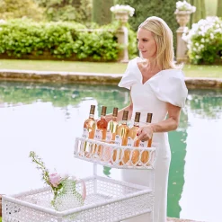 Hot Mrs. Alice Lorenzo White Rattan Drinks Tray