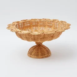 Outlet Mrs. Alice Luciana Rattan Scalloped Bowl