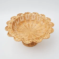 Outlet Mrs. Alice Luciana Rattan Scalloped Bowl
