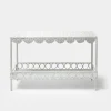 Online Mrs. Alice Madeleine White Rattan Scalloped Console Table
