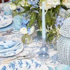 Best Mrs. Alice Madeline Azure Candle Holders (Pair)