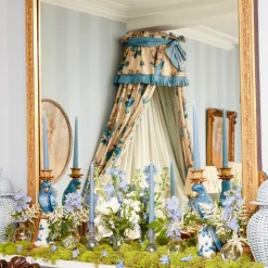Best Mrs. Alice Madeline Azure Candle Holders (Pair)