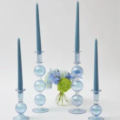 Best Mrs. Alice Madeline Azure Candle Holders (Pair)