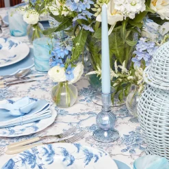 Best Mrs. Alice Madeline Azure Candle Holders (Pair)