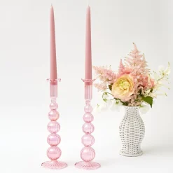 Outlet Mrs. Alice Marguerite Pink Candle Holders (Pair)
