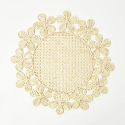 New Mrs. Alice Mia Woven Rattan Placemats (Set Of 4)