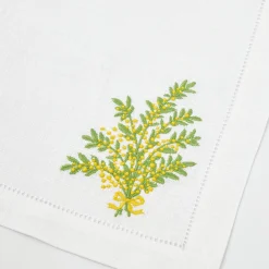 Online Mrs. Alice Mimosa White Linen Napkins (Set Of 4)
