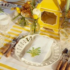 Online Mrs. Alice Mimosa White Linen Napkins (Set Of 4)