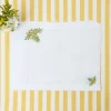 Mrs. Alice Mimosa White Linen Placemats (Set Of 4)