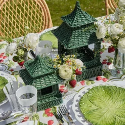 Discount Mrs. Alice Mini Green Rattan Pagoda Lantern (Pair)