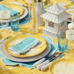 Hot Mrs. Alice Mini White Rattan Pagoda Lanterns (Pair)