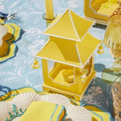 Outlet Mrs. Alice Mini Yellow Pagoda Lantern (Pair)